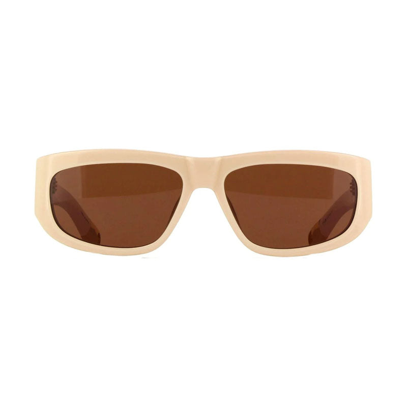 Jacquemus Sunglasses Square Full Rim, Shiny Black Frame and Grey Lens JAC/2C1