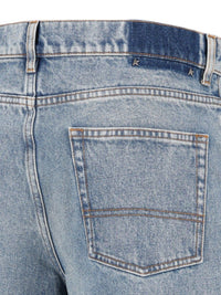 Golden Goose Men Boyfriend Jeans In Stone Washed Light Blue Denim