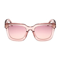 Tom Ford Sunglasses Square Full Rim, Shiny Pink Frame and Violet Gradient Mirror Lens FT111572Z