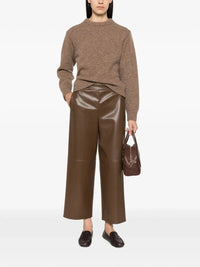 Max mara Max Mara Women Maxmara `S Leather-Look Cropped Pants