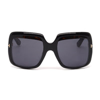 Tom Ford Sunglasses Square Full Rim, Dark Havana Frame and Brown Lens FT119452E
