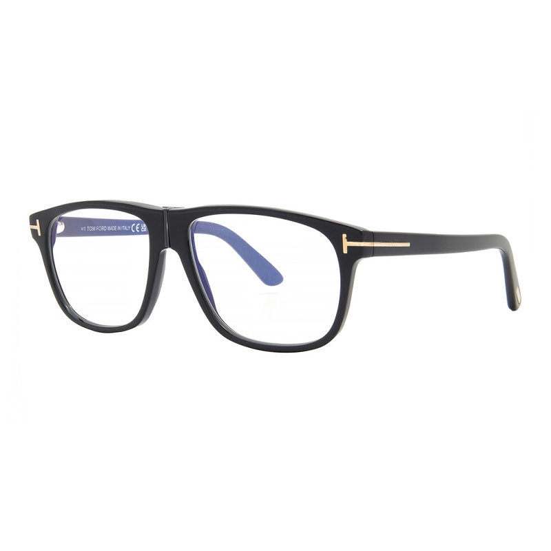 Tom Ford Tom Ford Eyeglasses Aviator Full Rim, Blonde Havana Frame and Clear/Blue Light Block Lenses Lens FT5978-B053