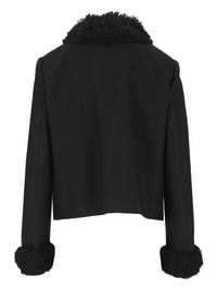 Celine Women Chasseur Jacket In Viscose And Natté Wool