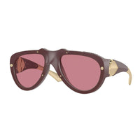 Burberry Sunglasses Aviator Full Rim, Rubber Burgundy Frame and Dark Violet Lens BE4433U414075