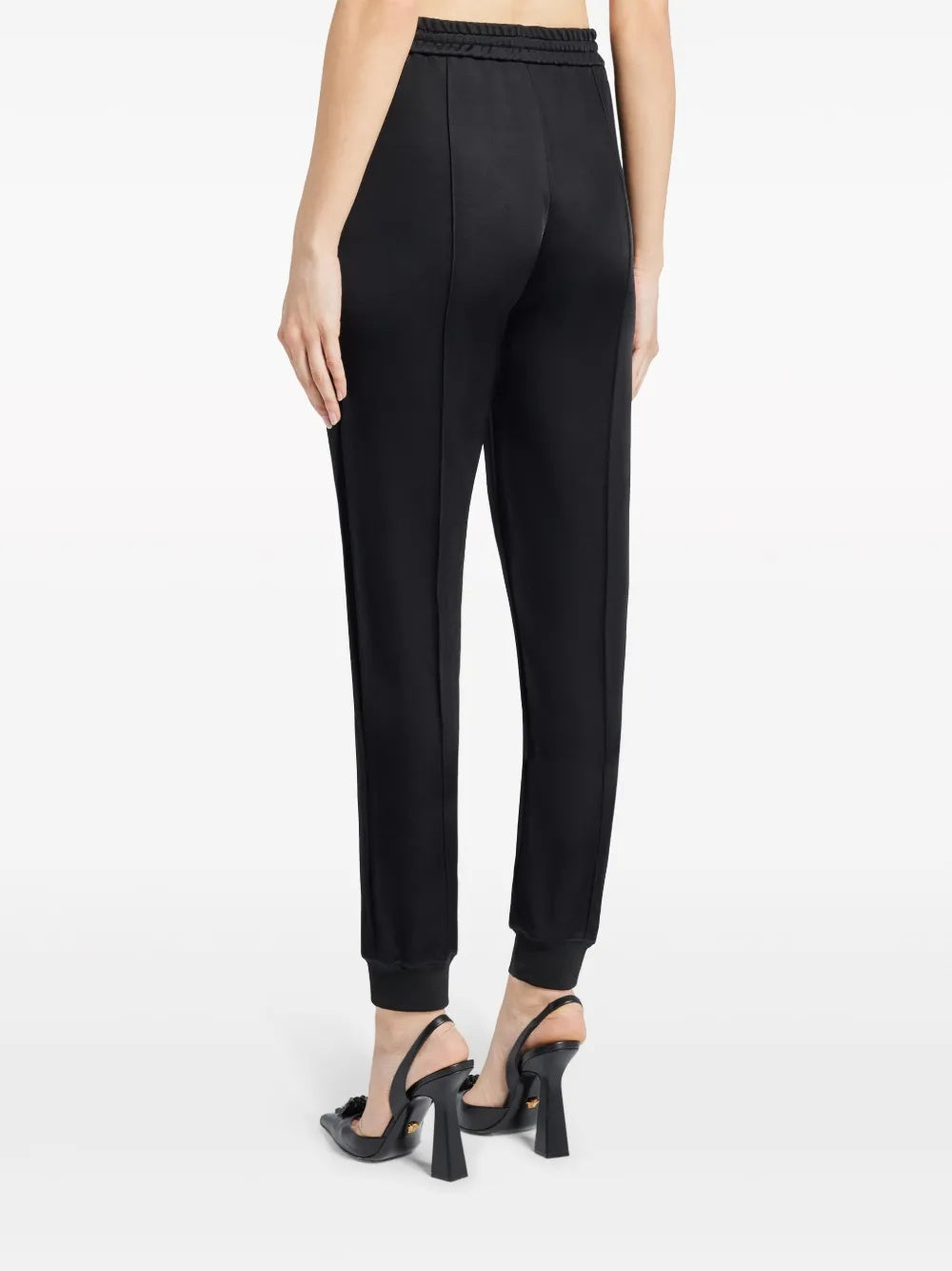 Tom Ford Cotton Blend Drawstring Joggers with Pintuck Seams Black