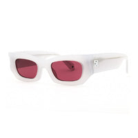 Off-White Sunglasses Cat Eye Full Rim, Grey Frame and Burgundy Lens OERI147BELLEVILLE0928