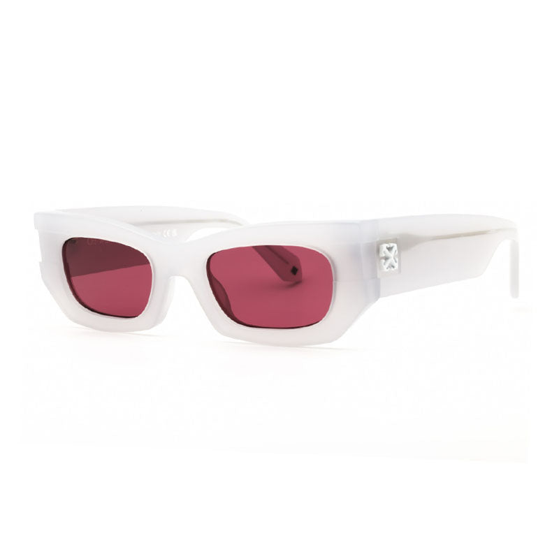 Off-White Sunglasses Cat Eye Full Rim, Grey Frame and Burgundy Lens OERI147BELLEVILLE0928
