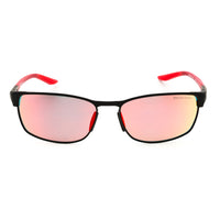 Nike Nike Sunglasses Rectangle Full Rim, Satin Black Frame and Red Mirror Lens NIKEMODERNMETALMDZ7366010