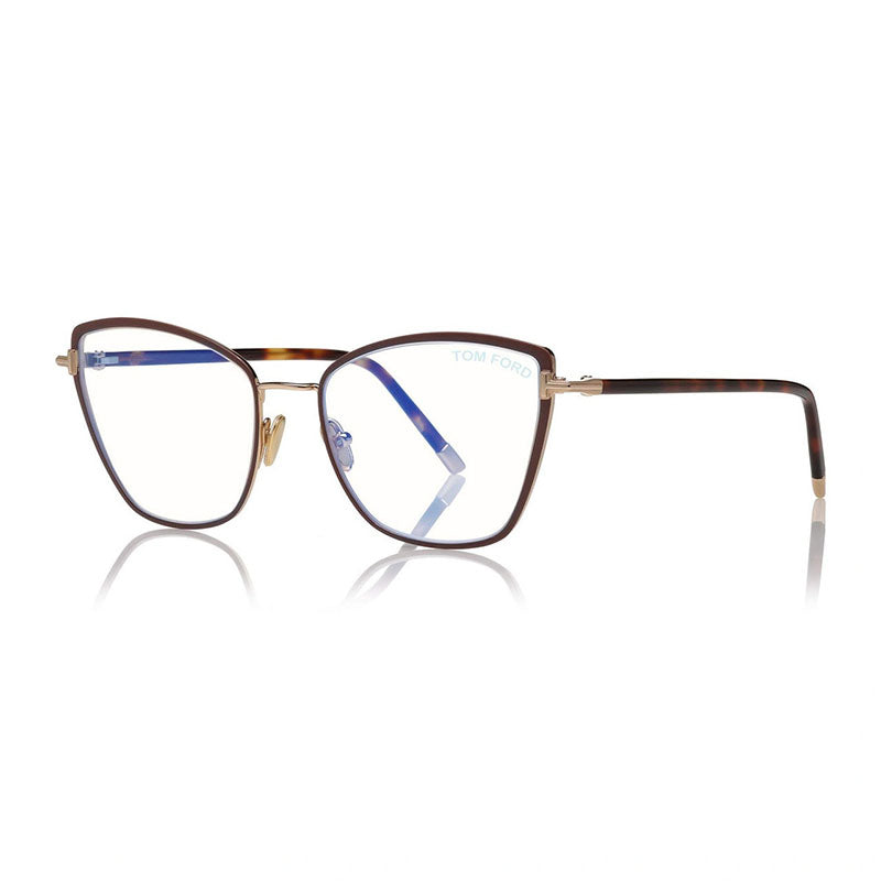 Tom Ford Eyeglasses Square Full Rim, Black Enamel Frame and Clear Demo Lenses Lens FT5740-B001
