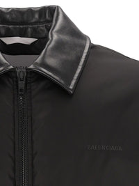 Balenciaga Men Twill Cocoon Bomber Jacket
