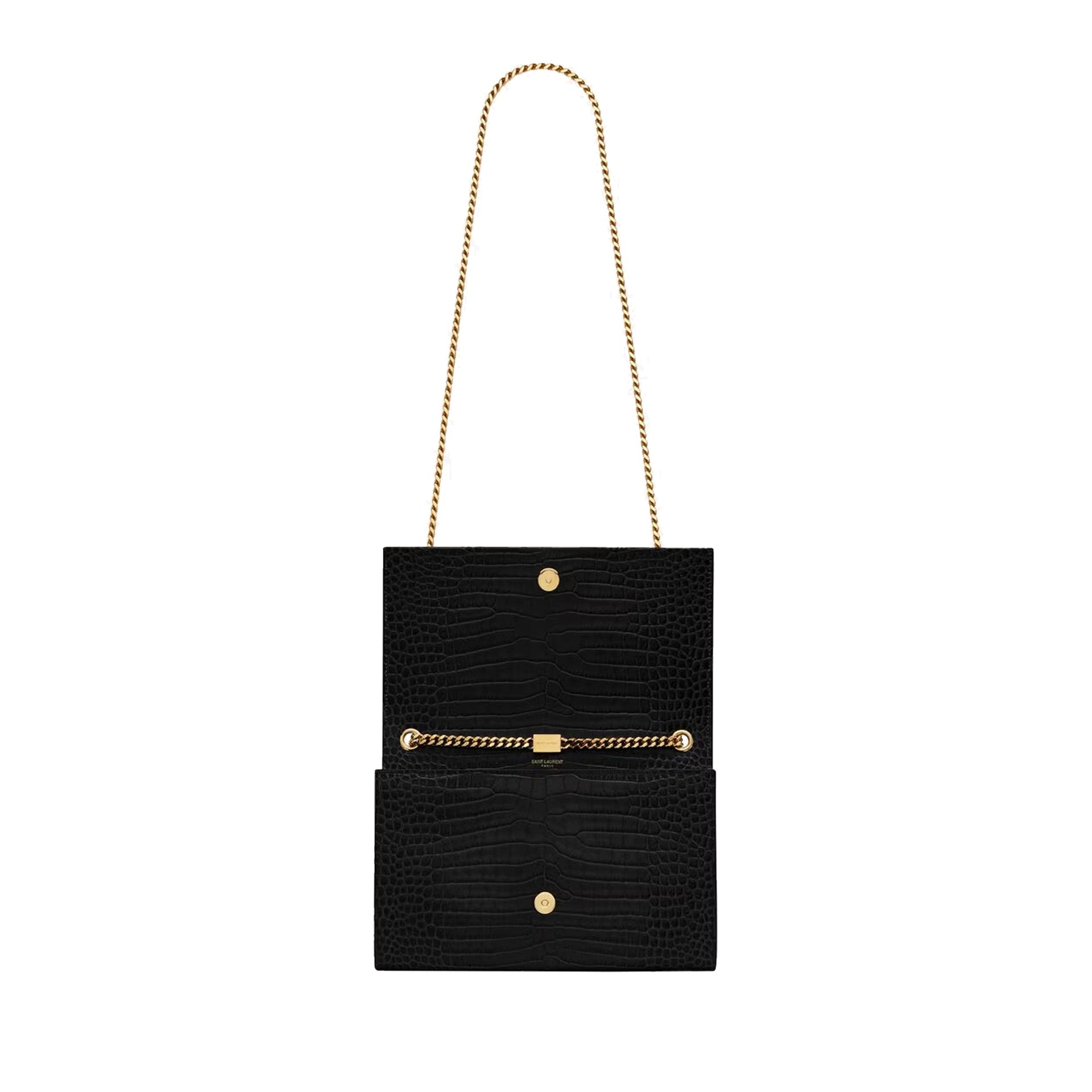 SAINT LAURENT Saint Laurent Kate Medium Tassel Crocodile Embossed Leather Bag Women