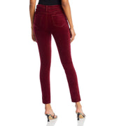 Jyothi Womens Velveteen Skinny High-Waist Jeans