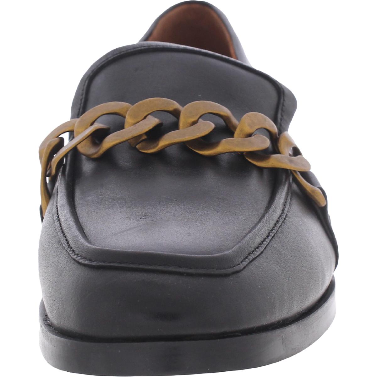 Mizelle Womens Leather Slip On Loafers