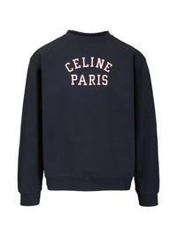 Celine Celine Men Crewneck Cotton Sweatshirt