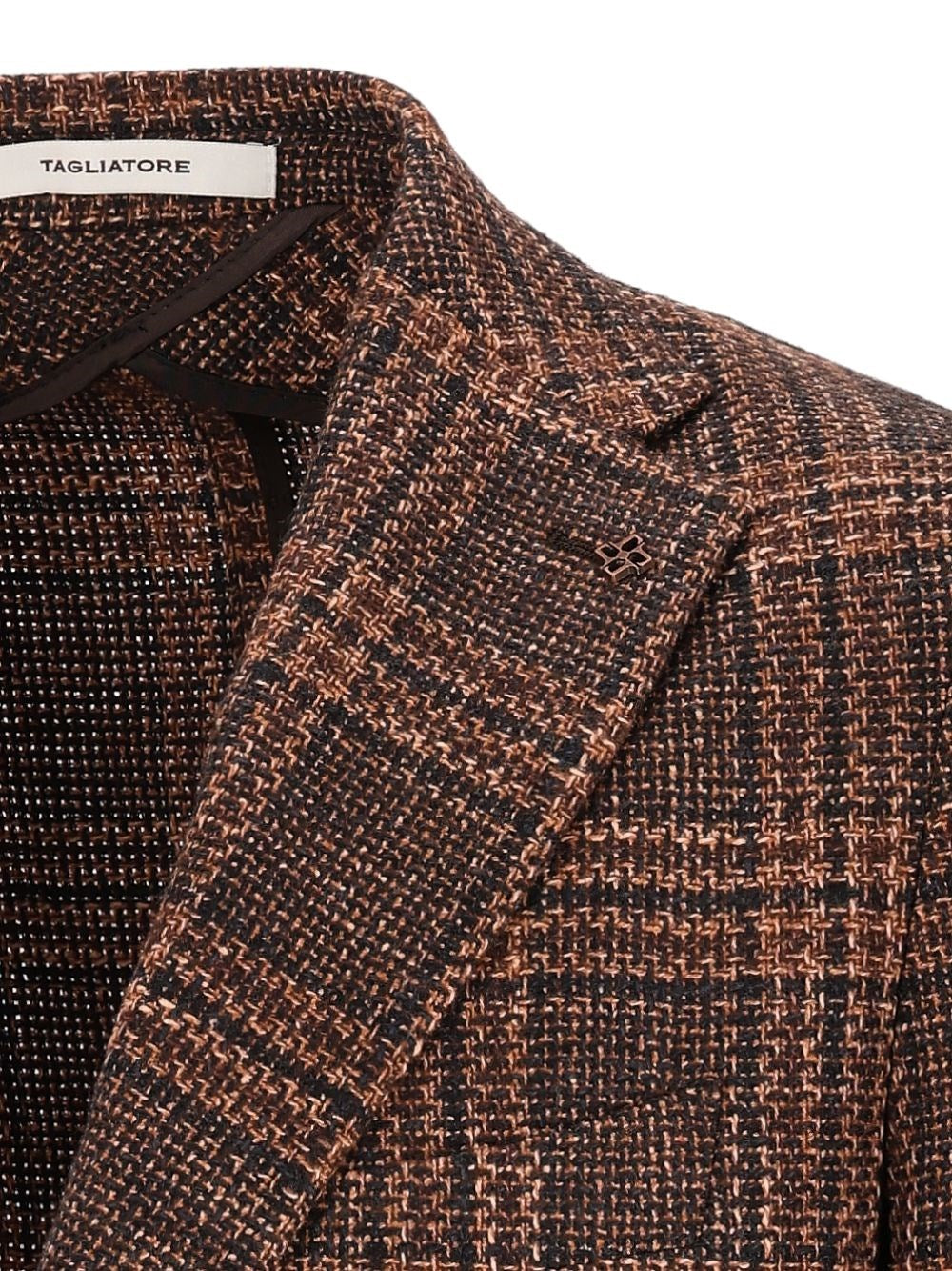 Tagliatore Men Wool And Silk Prince Of Wales Blazer