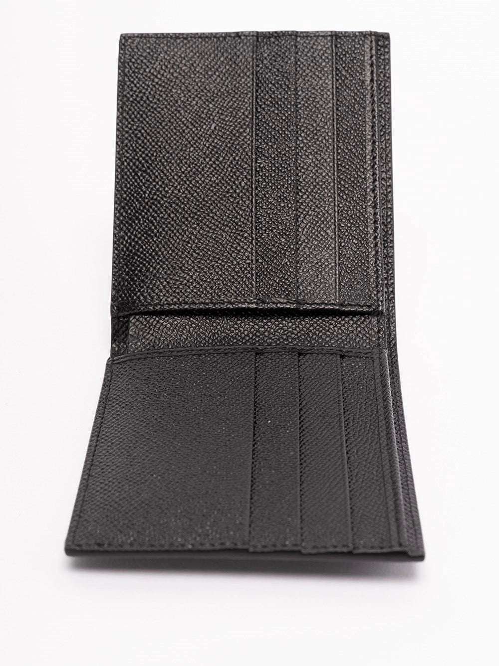 Dolce & Gabbana Men Calfskin Bifold Wallet With Logo Tag