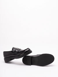 Prada Prada Men Chocolate Brushed Leather Loafers