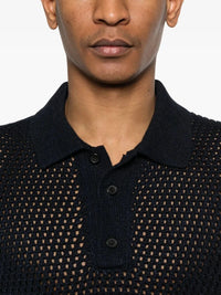 Prada Men Cotton Linen Polo Neck