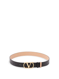 Valentino garavani Valentino Garavani Women Vlogo Signature Reversible Shiny Calfskin Belt - 30Mm / 1.2 In.