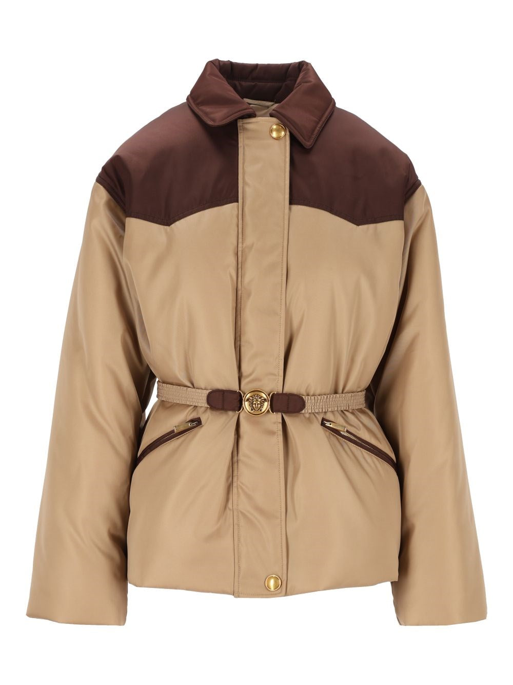 Versace Women Padded Jacket With Belt