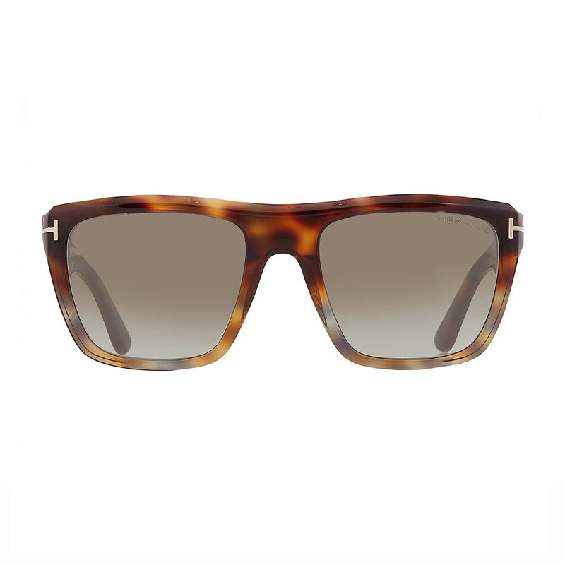 Tom Ford Sunglasses Square Full Rim, Dark Havana Frame and Brown Gradient Lens FT107752F