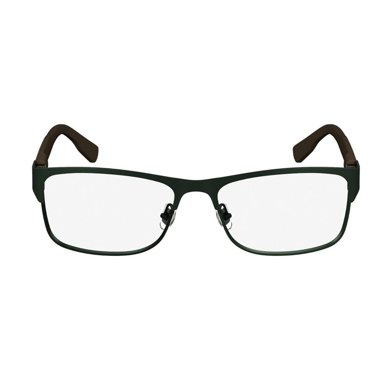 Lacoste Eyeglasses Rectangle Full Rim, Matte Grey Frame and Clear Demo Lens Lens L2294033