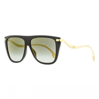 Jimmy Choo Sunglasses Aviator Full Rim, Black/Gold Frame and Grey Gradient Lens SUVI/S807FQ