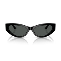 Versace Sunglasses Cat Eye Full Rim, Black Frame and Dark Grey Lens VE4470BGB1/87
