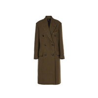 Acne Studios Acne Studios Checked Double-Breasted Wool Blend Coat Women
