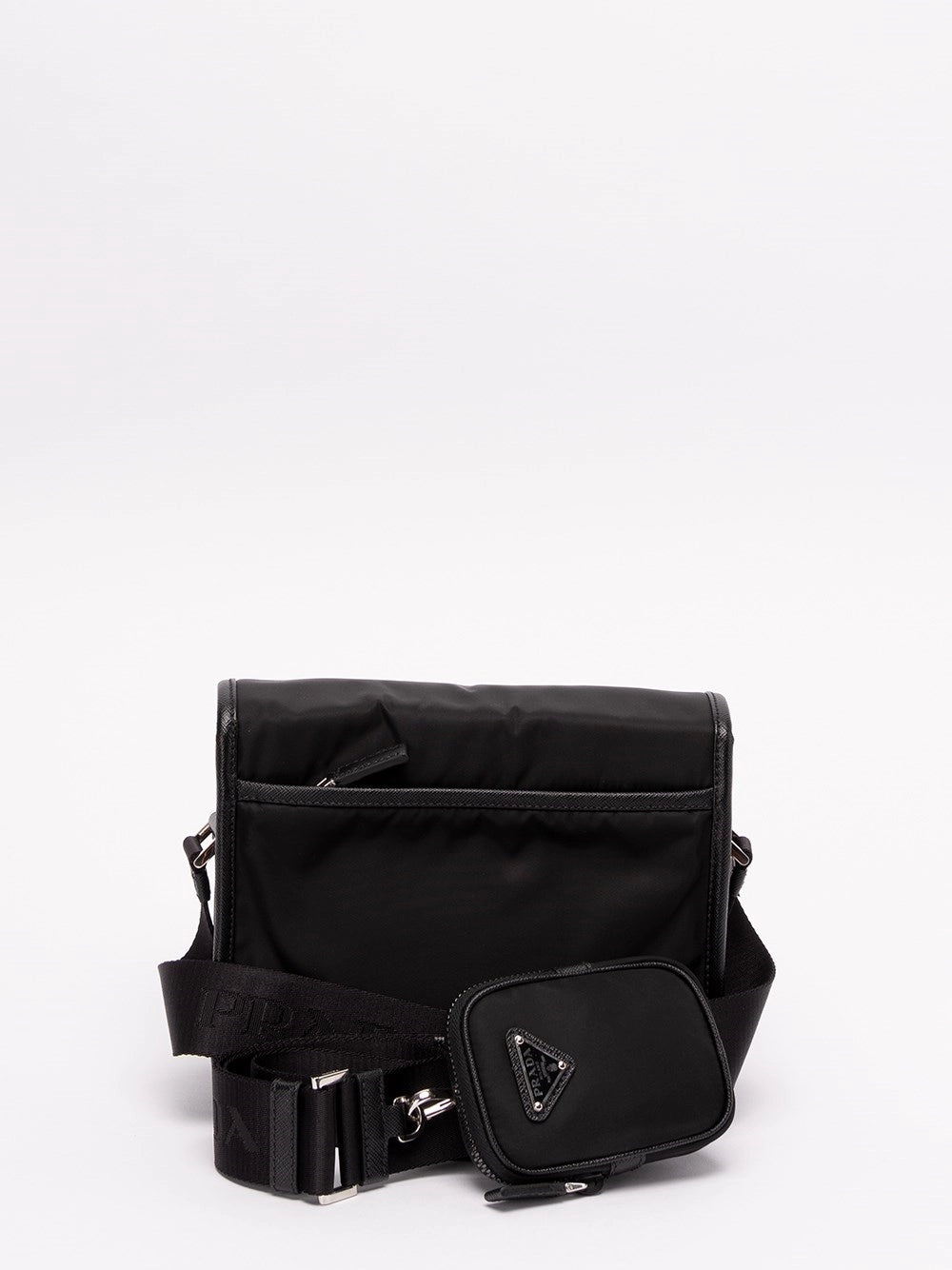 Prada Prada Men Re-Nylon And Saffiano Leather Shoulder Bag