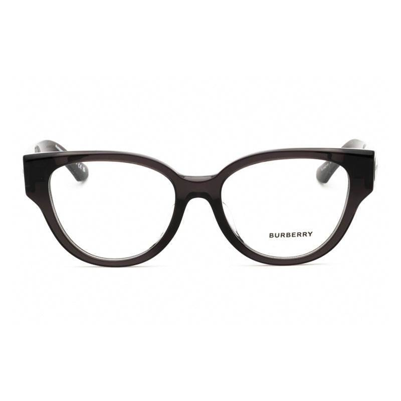 Burberry Eyeglasses Round Full Rim, Dark Havana Frame and Clear Demo Lenses Lens BE2421F3002