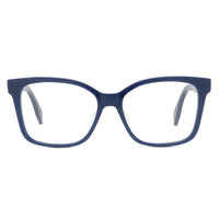 Fendi Eyeglasses Square Full Rim, Midnight Blue Frame and Clear Demo Lenses Lens FE50016I090