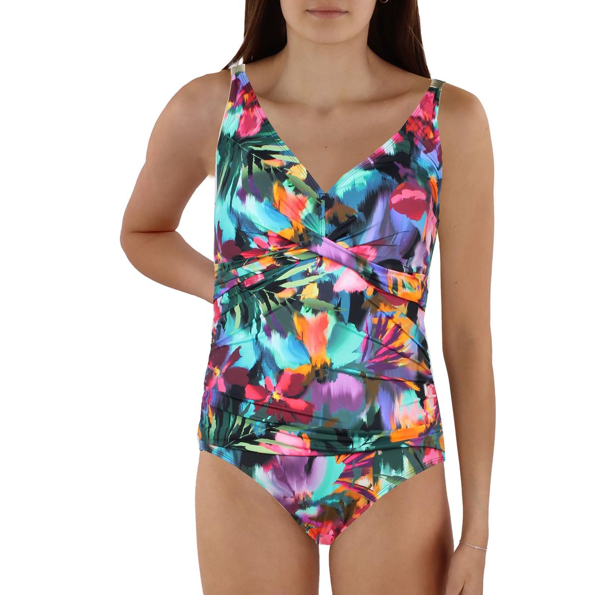 Womens Printed Underwire One-Piece Swimsuit