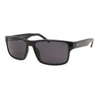 Salvatore Ferragamo Sunglasses Rectangle Full Rim, Black Frame and Grey Lens SF960S001