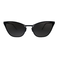Saint Laurent Sunglasses Cat Eye Full Rim, Silver Frame and Grey Lens SL409001
