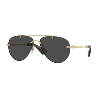 Burberry Sunglasses Aviator Rimless, Light Gold Frame and Dark Grey Lens BE3151110987
