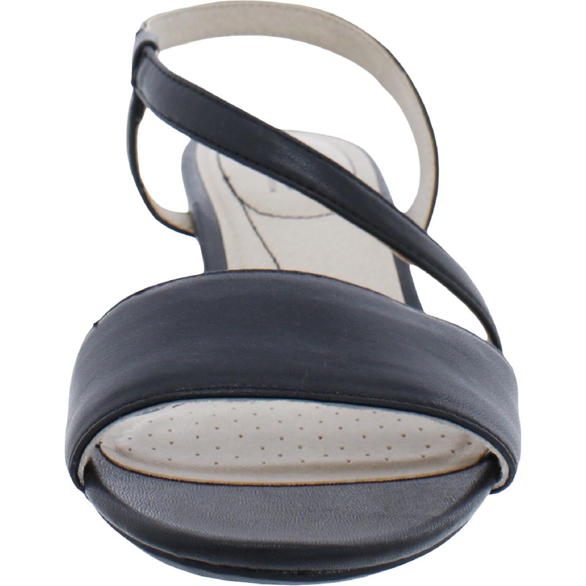 Yasmine Womens Faux Leather Slip On Wedges