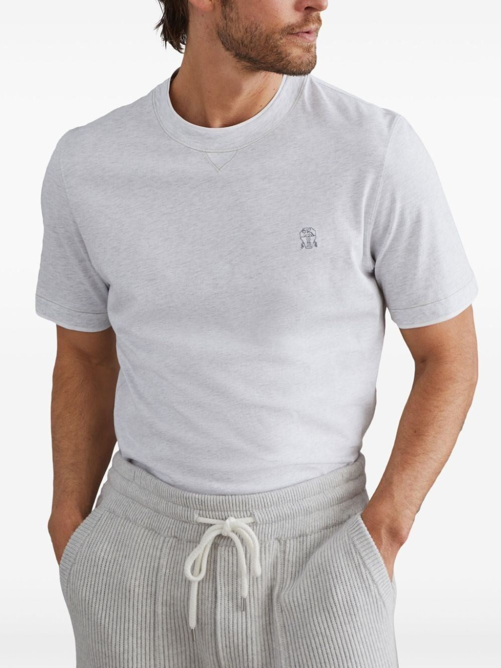 Brunello Cucinelli Men T-Shirt With Faux-Layering