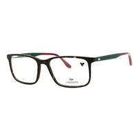 Lacoste Eyeglasses Rectangle Full Rim, Vintage Havana Frame and Clear Demo Lenses Lens L2993220