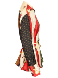 Celine Women Loose-Fitting Shirt In Printed Silk Twill