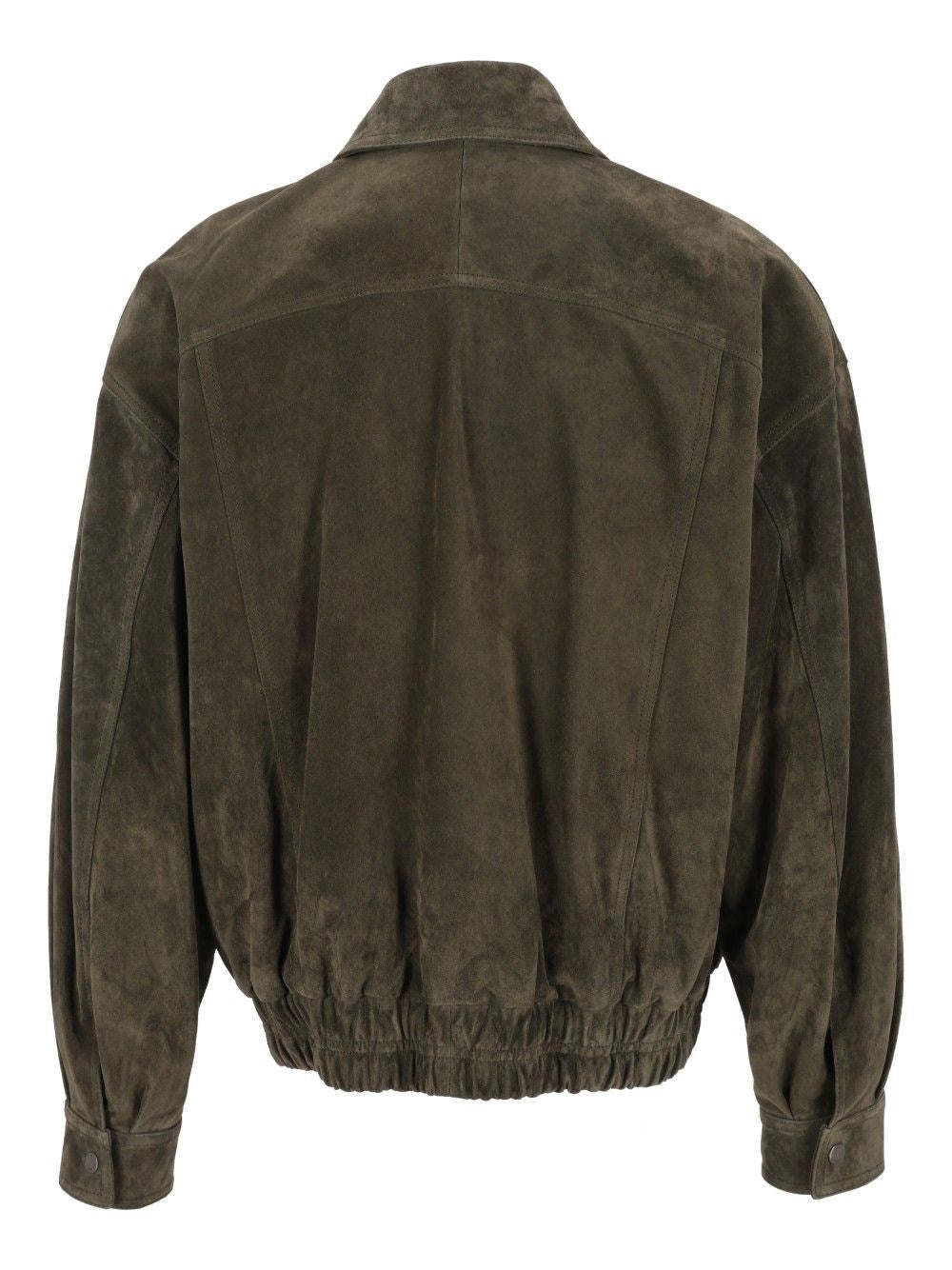 Saint Laurent Men Vintage Split Leather Bomber Jacket
