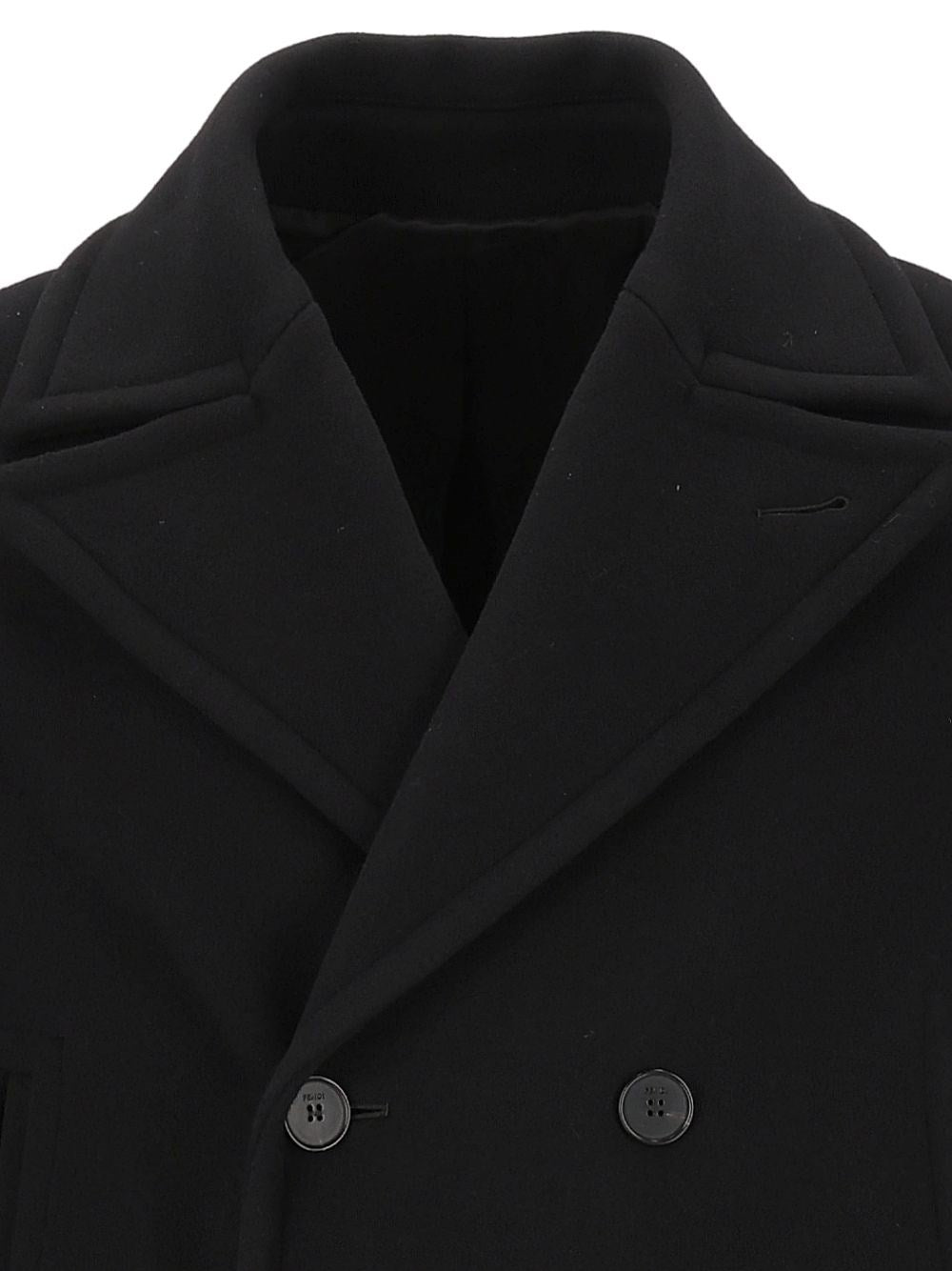 Fendi Men Wool And Angora Coat