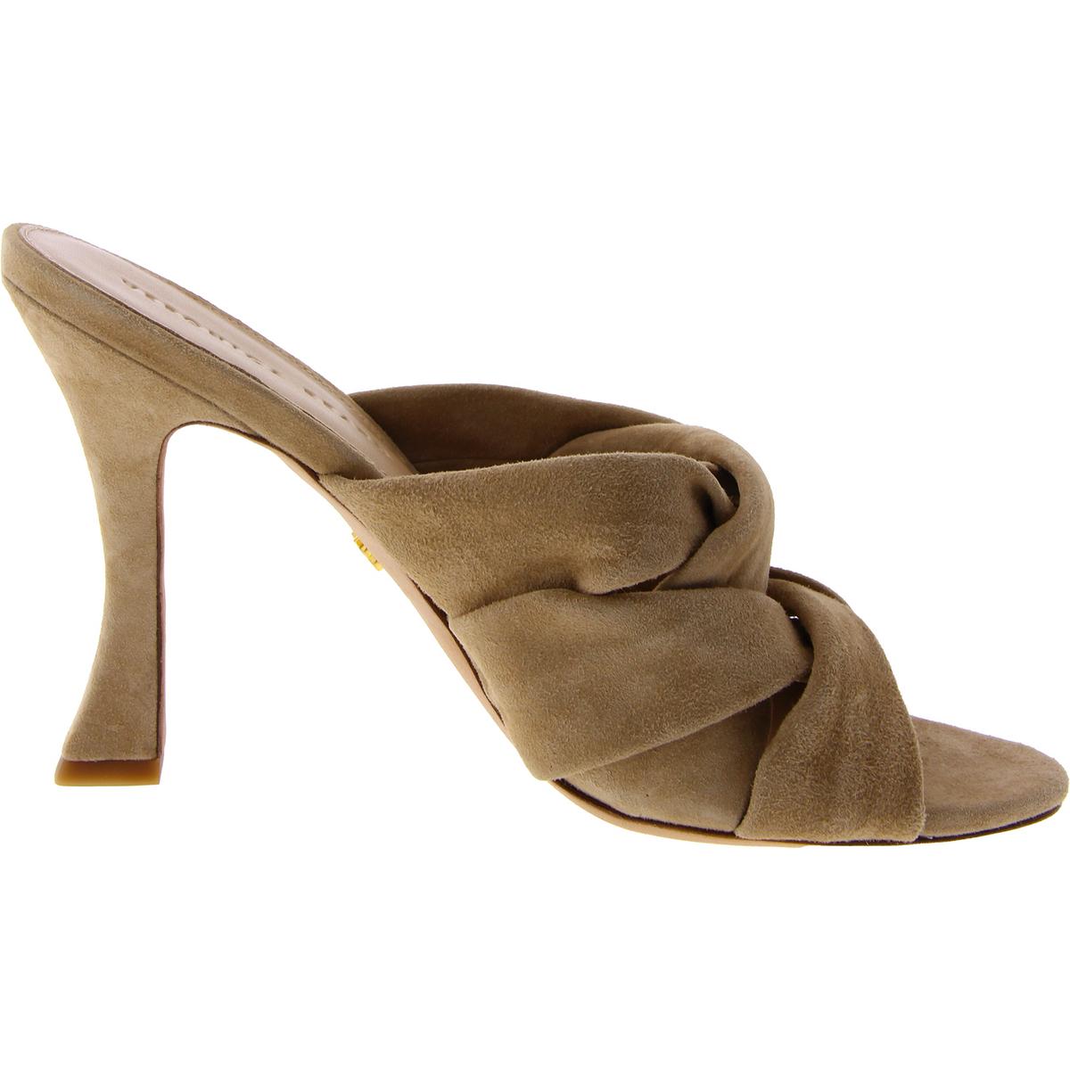 Alin Womens Suede Slip-On Heels