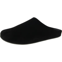 Shove Mule Mens Leather Slip On Mule Slippers Black Suede