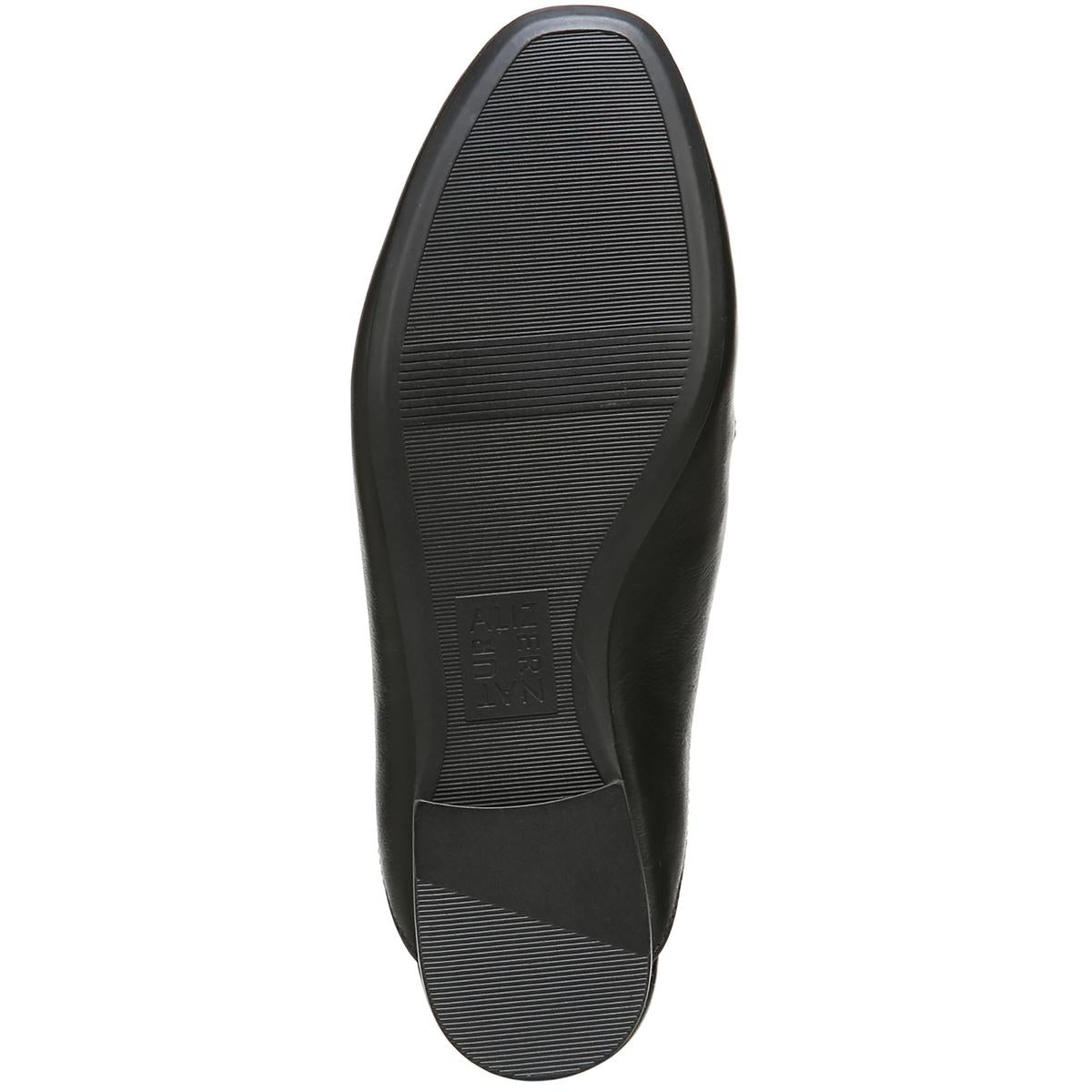 Maxwell Womens Buckle Leather Ballet Flats