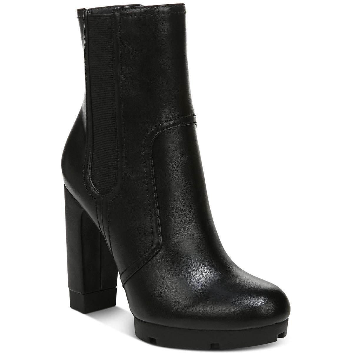 Graciie P Womens Faux Leather Ankle Ankle Boots Black Sm