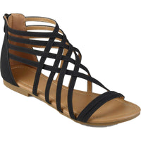 Hanni Womens Woven Gladiator Sandals Black