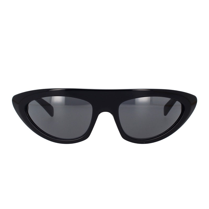 Celine Sunglasses Geometric Full Rim, Shiny Black Frame and Smoke Lens CL40261I01A