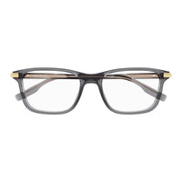 Montblanc Eyeglasses Square Full Rim, Shiny Grey Frame and Clear Demo Lenses Lens MB0277O008