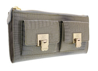 J&C J11-012 GRIGIO Grey Zippered Large Wallet